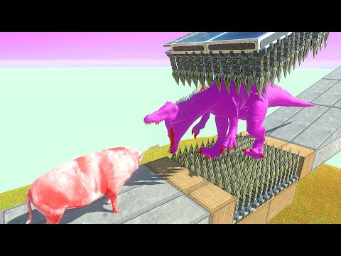 Stuck Spike Floor Trap who can pass?? | Animal Revolt Battle Simulator