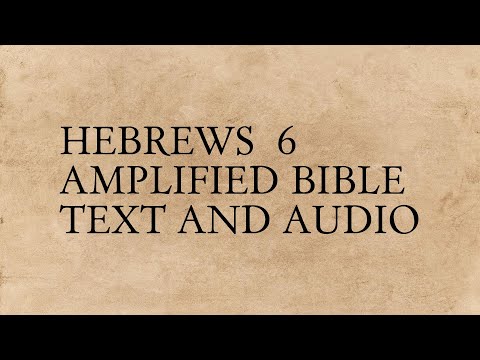 Hebrews 6 Amplified