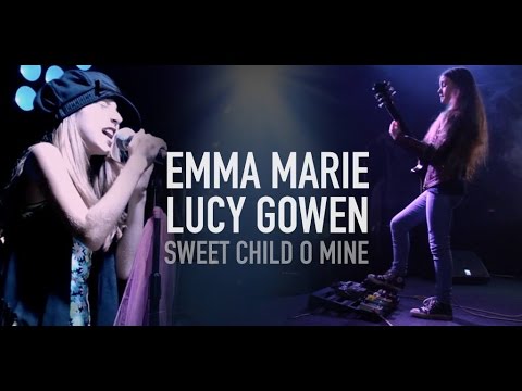 Sweet Child O Mine cover by  10 year old singer Emma Marie and 10 year old guitarist Lucy Gowen
