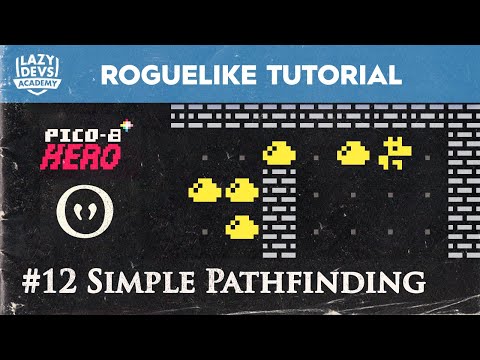 Making a Roguelike #12 - Simple Pathfinding - Pico-8 Hero