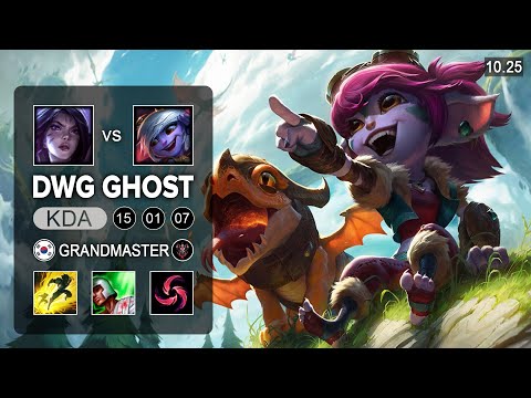 DWG Ghost Tristana Bot vs Kai'sa - KR Grandmaster Patch 10.25