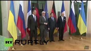 preview picture of video 'LIVE Foreign ministers hold ‘Normandy format’ meeting in Berlin: statement by Steinmeier'