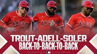 HALOS GO BACK-TO-BACK-TO-BACK! ???? Mike Trout, Jo Adell and Jorge Soler crush three-straight HRs! ????