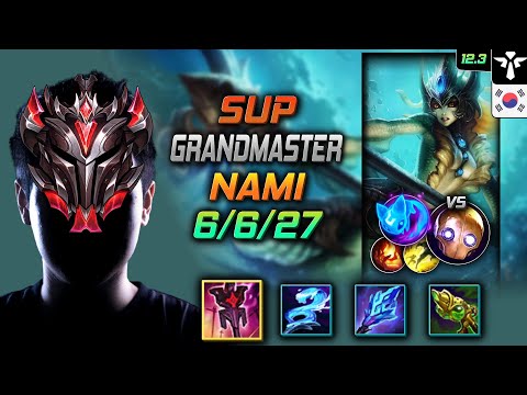 GrandMaster Nami Support vs Blitzcrank - 천상계 서폿 나미 제국 콩콩이 - LOL KR 12.3