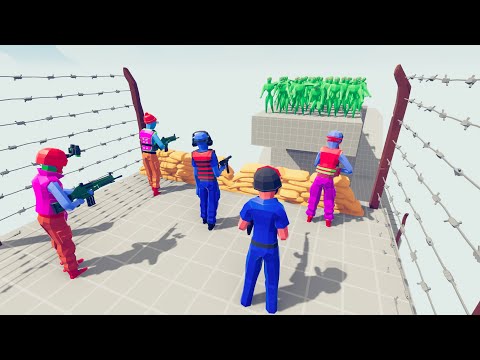 Zombie 100 Units vs Army Soldier - Totally Accurate Battle Simulator TABS