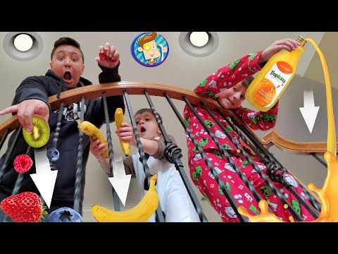 15 Foot SMOOTHIE Challenge: DROP it to MAKE it - Part 1 (FV Family Boys vs Girls)