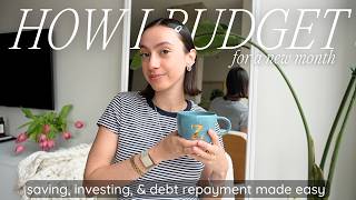 HOW I BUDGET FOR A NEW MONTH 💸 my $3,300 budget routine + current money struggles (*honest feels*)