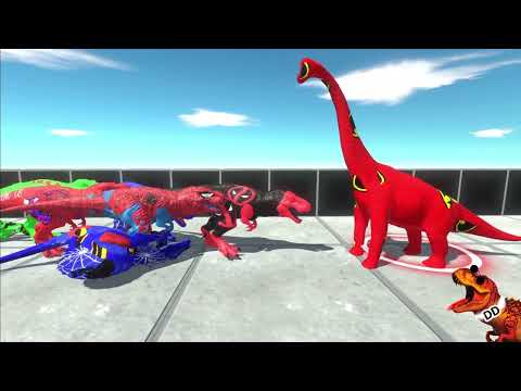 HULK T REX vs BATMAN TYRANNOSAURS  VS SUPERMAN GORO   Animal Revolt Battle Simulator