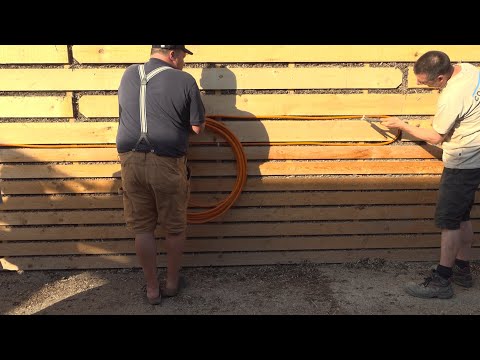 Wandheizung auf Hanf-Lehm-Dämmung