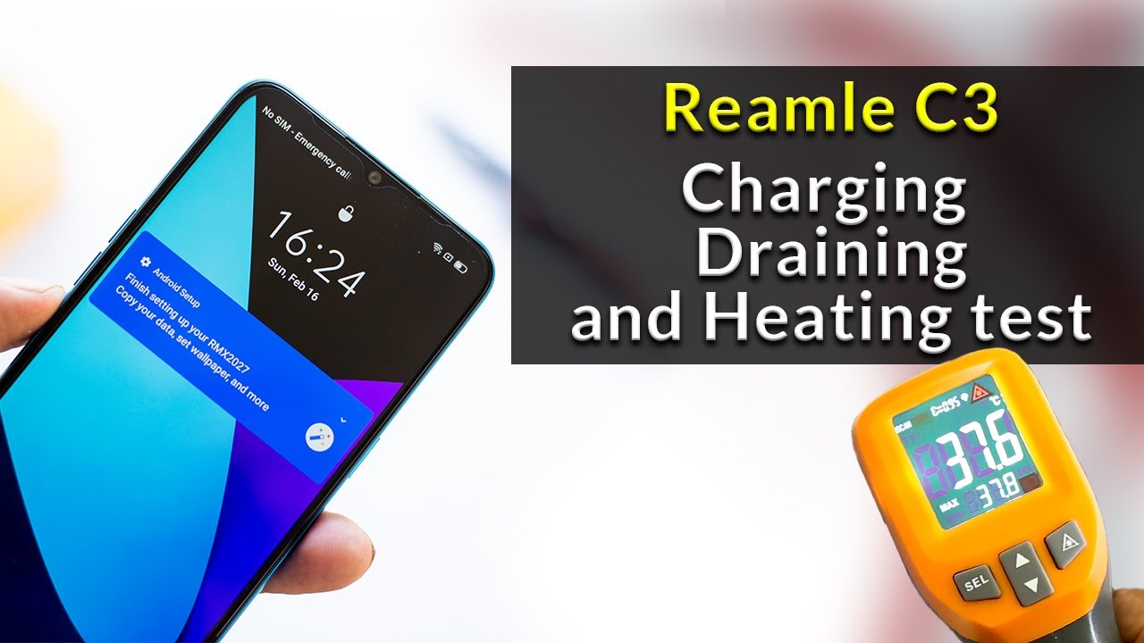 Realme c3 charging ,draining and heating test