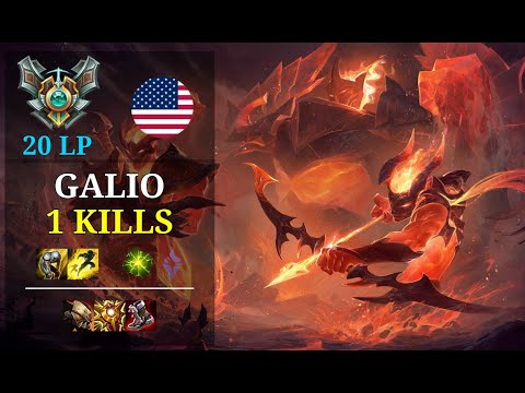Galio Support vs Rakan - 1 kills - Mid Charmed NA Master (20 LP) Patch 11.3