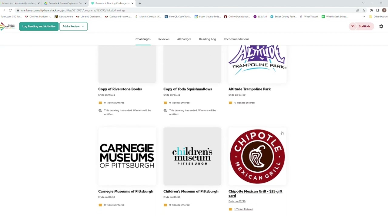 Beanstack Desktop Tutorials - Use Virtual Raffle Tickets