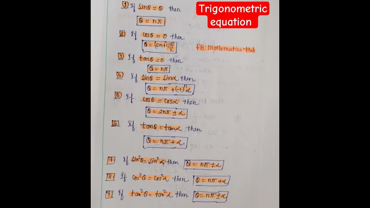 General solution of trigonometric equation