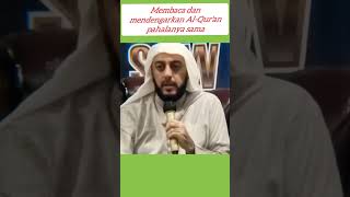 Download lagu Perdengarkan Al-Qur'an  I Membaca dan mendengar Al-Qur'an pahalanya sama I Syekh Ali Jaber I shorts mp3
