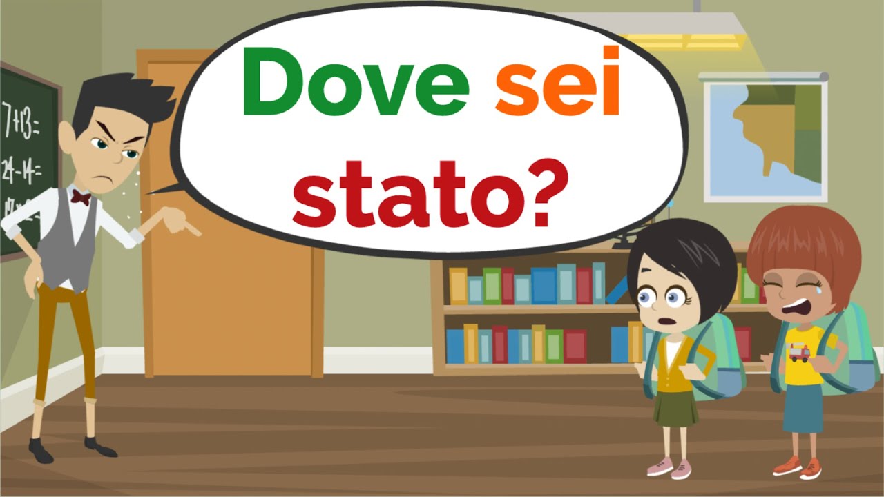 Lisa e Sara non vanno a Scuola! Conversation in Italian (Dialogo Scuola)