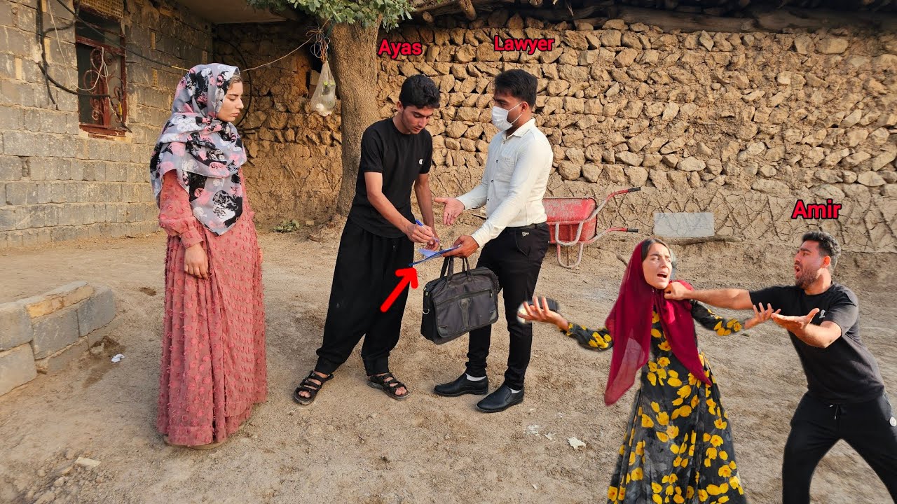 presence of the lawyer the divorce case of Amir and his first wife and talking to Ayas(Kohrig family