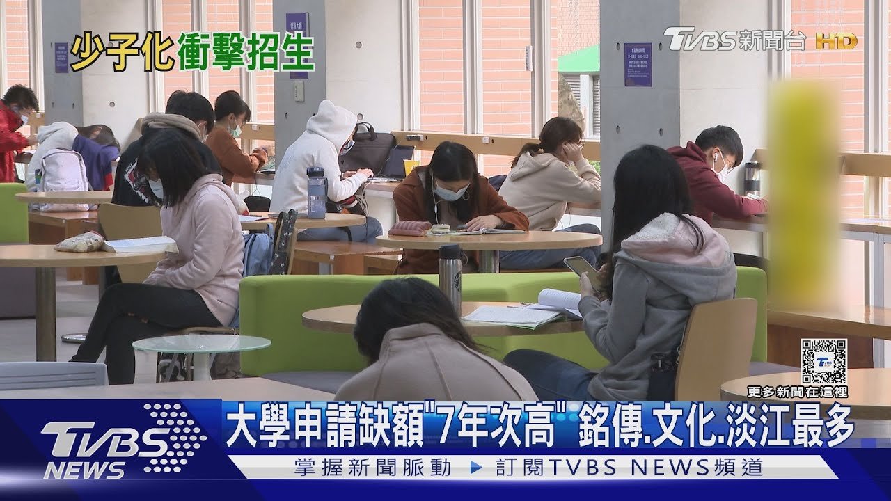 大學申請缺額「7年次高」 銘傳、文化、淡江最多