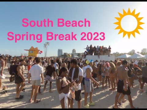Miami Spring break 3/17/23 south beach 2023 walking tour HD