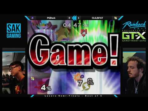 Runback 2017 Losers Semis - P1|Duck (Samus) vs CLG|SFAT (Fox)