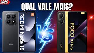 REDMI NOTE 15 vs POCO X7 PRO: Qual XIAOMI VALE MAIS a PENA COMPRAR em 2026?
