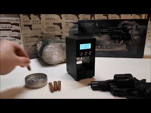 #113  COLT PYTHON BLACK    2,5 Zoll, STAHL BB, Chrony Test