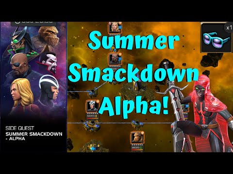 New Summer Smackdown Alpha Week 1! First Clear 100% Live Commentary! - Marvel Contest of Champions