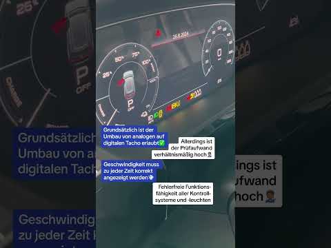 🤔💭 Tacho umrüsten? Grundsätzlich möglich, aber mit hohem Prüfaufwand! 📲 #tuning #aufklärung