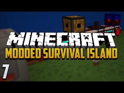 Minecraft Modded Survival Island - Ep.7 - Robotic Tree Farm!