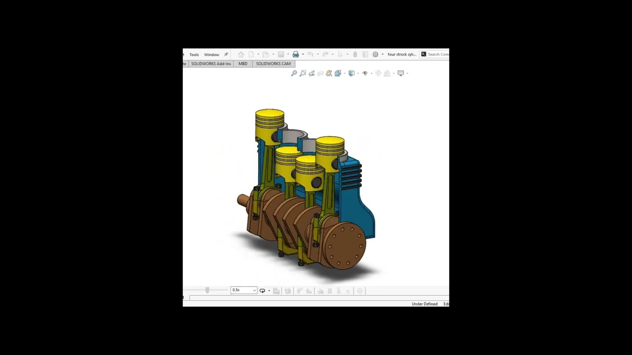 Four stroke engine Simulation #4stroke #fourstrokengine