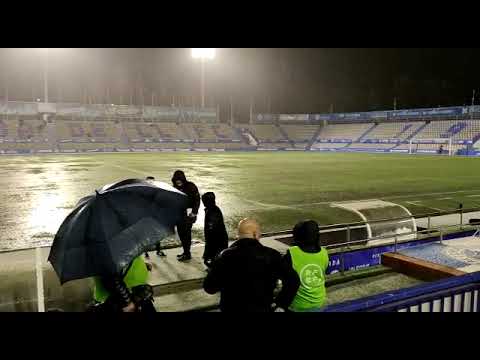 La pluja i la pedregada obliguen a suspendre el CE Sabadell - UD Logroñés