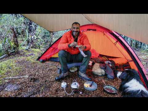 Tent Camping on a Mountain - Rain Storm