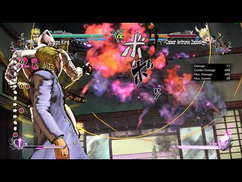 JJBA All-Star Battle R - Kira Yoshikage 455 Damage Combo (1.5 Bars)
