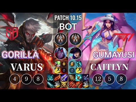 SB GorillA Varus vs T1 Gumayusi Caitlyn Bot - KR Patch 10.15
