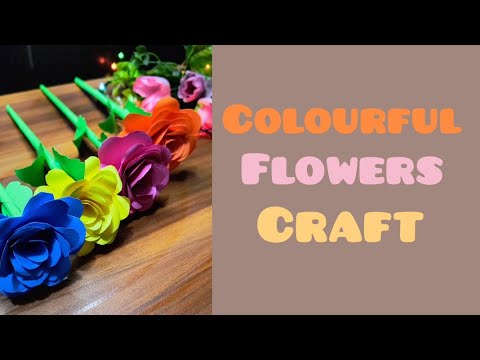 Colourful flowers craft| Beautiful flowers for decoration video