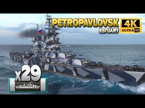 Cruiser Petropavlovsk with huge 29 citadel hits - World of Warships
