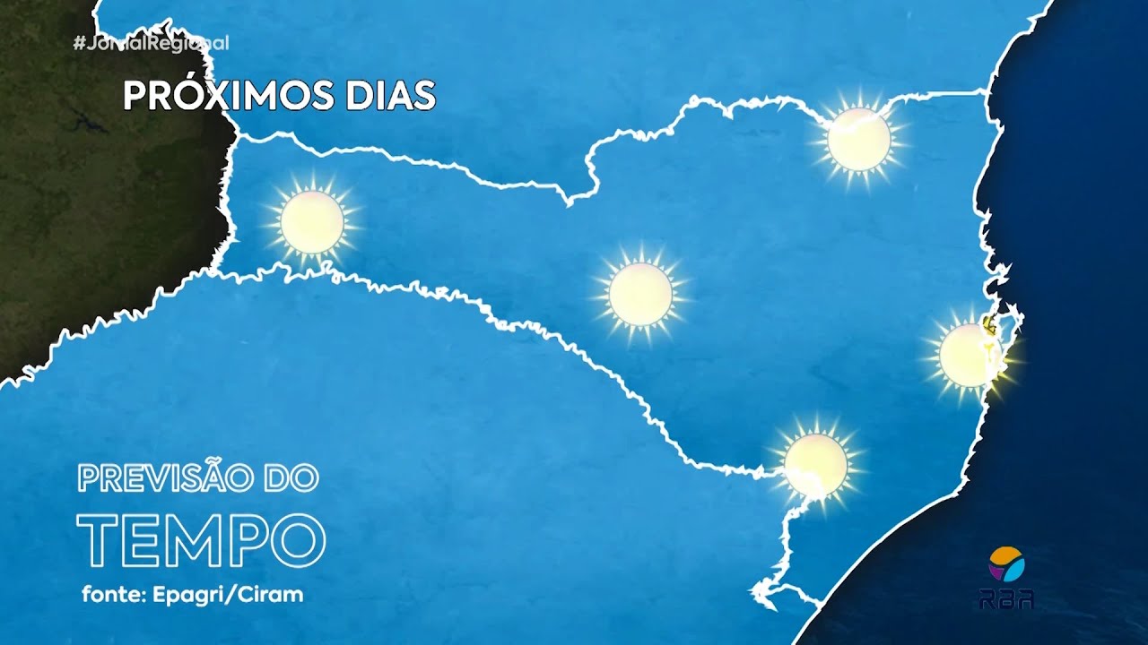 Veranico e tempo estável devem predominar nos próximos dias.