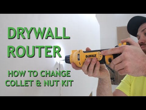Drywall Router - Rotozip Xbits - How to Change Collet & Nut Kit