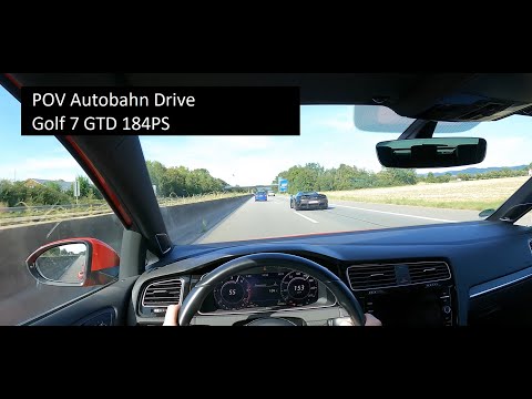 POV Golf 7 GTD Test Drive on Autobahn
