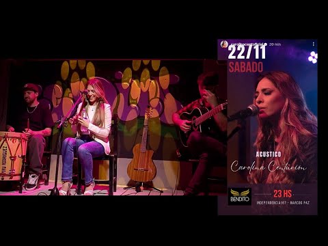 22 11 2025 CAROLINA CENTURION Amor Caprichoso acustico en vivo en Bendito Bar de Marcos Paz Bs As HD