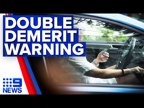 Double demerit warning this long weekend | 9 News Australia
