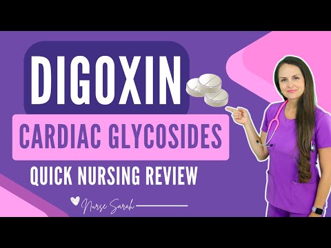 Cardiac Glycosides (Digoxin) Pharmacology Nursing NCLEX Review in 4 Minutes