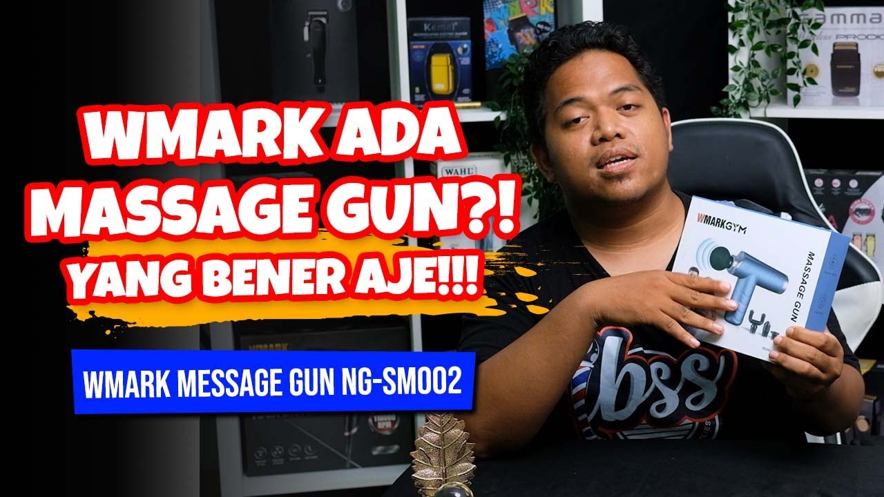 WMARK - Pistolet de massage à batterie avec 4 têtes video thumbnail