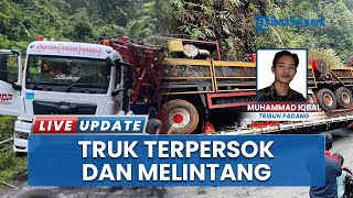 Truk Bawa Alat Berat Terperosok di Jalan Bukittinggi-Pasaman, Lalu Lintas Terganggu