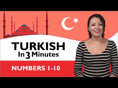 Learn Turkish - Turkish in Three Minutes - Numbers 1-10