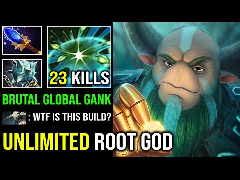 CRAZY 7.30D ROOT GOD Gleipnir + Scepter Nature's Prophet EZ 23Kills Global Ganker Imba NP Dota 2