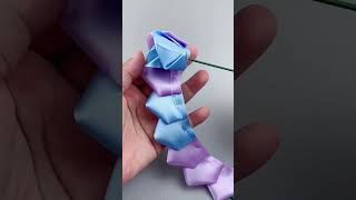 Handmade diy ribbon rose flowers birthday gift#handmade #diy #flowers #tutorial #rose #ribbon #craft