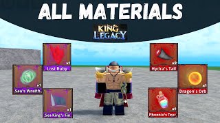 How to Get All Materials (Locations) - King Legacy