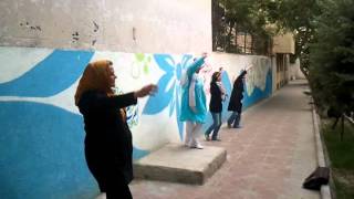 preview picture of video 'Ladies doing morning Aerobic on the Road in Mirdamad (Tehran)'