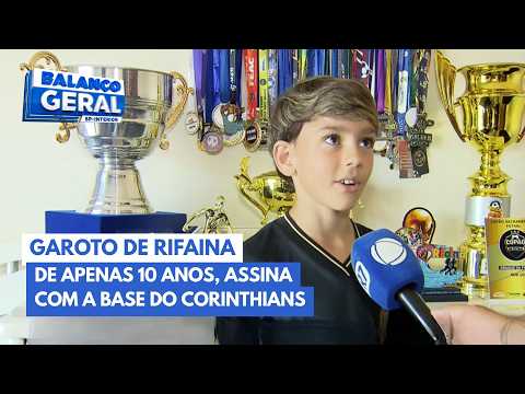 Garoto de Rifaina, de apenas 10 anos, assina com a base do Corinthians