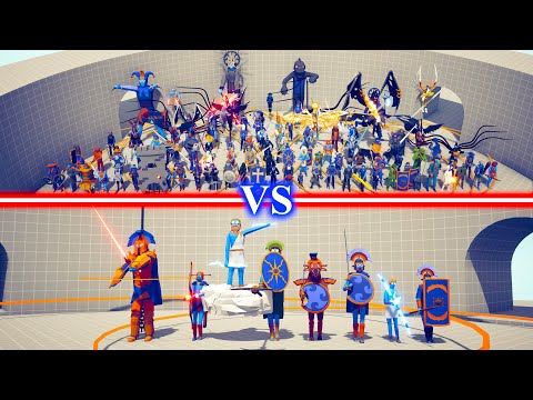 SECRET DLC TEAM vs ANCIENT ADDON TEAM - Totally Accurate Battle Simulator TABS